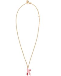 Mayamar - Enamel Initial Necklaces - Lyst