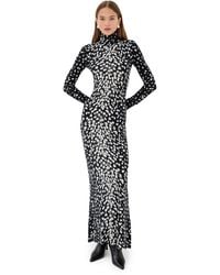 Brandon Maxwell - The Camille Hand Printed Cashmere Turtleneck Dress - Lyst