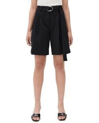 Helmut Lang - Garment Dyed Double Pleated Shorts - Lyst