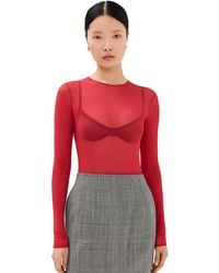 Wardrobe NYC - Wardrobe. Nyc Sheer Thong Bodysuit - Lyst