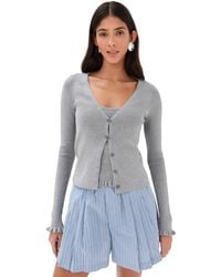 Le Bos - Ribbed Cardigan - Lyst