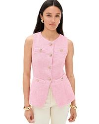 Endless Rose - Tweed Buttoned Long Split Top - Lyst