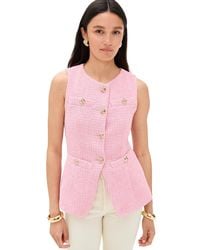 Endless Rose - Tweed Buttoned Long Split Top - Lyst