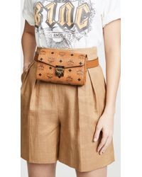 MCM Patricia Visetos Belt Bag - Brown