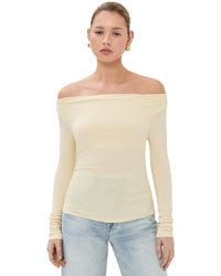 Le Bos - Scarlet Off Shoulder Top - Lyst