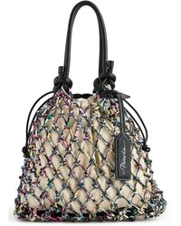 3.1 Phillip Lim Macrame Mini Sac With Flowers in Black | Lyst