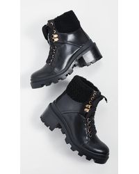 Alice + Olivia Hettie Combat Boots - Black