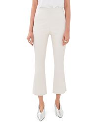 SPRWMN - Leather Crop Flare Pants - Lyst