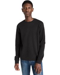 FRAME - Frae Duo Fod Ong Eeve Crew Top Arron Heather - Lyst