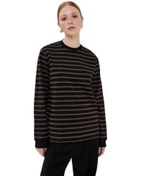 Tibi - Striped Perfect Tee Crew Neck - Lyst