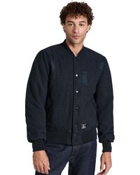Alpha Industries - Apha Industries Woo Varsity Bomber Fight Jacket Repica Bue Heather - Lyst