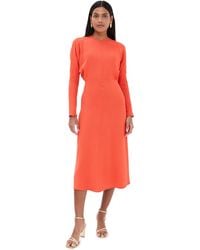 Victoria Beckham - Long Sleeve Dolman Midi Dress - Lyst