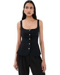 Rosetta Getty - Square Neck Button Front Top - Lyst