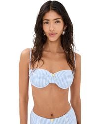 STAUD - Jo Balconette Bikini Top - Lyst