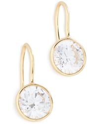 Shashi - Bezel Drop Earrings - Lyst