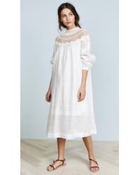 Innika Choo Crochet Collar Dress - White