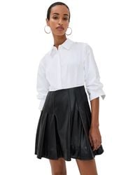 Jonathan Simkhai - Padma Poplin Combo Mini Dress - Lyst
