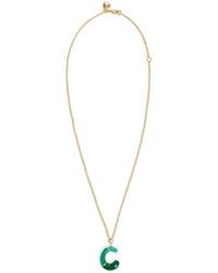 Mayamar - Enamel Initial Necklaces - Lyst
