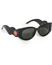 Casablancabrand - Acetate & Metal Oval Wave Sunglasses - Lyst
