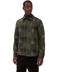 Les Deux - Kody Patchwork Wool Overshirt - Lyst