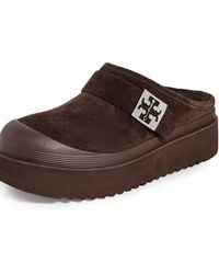 Tory Burch - Mellow Shearling Platform Mules - Lyst