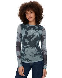 Rag & Bone - Yana Printed Mesh Long Sleeve Tee - Lyst