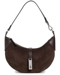 Polo Ralph Lauren - Suede Leather Id Mini Shoulder Bag - Lyst
