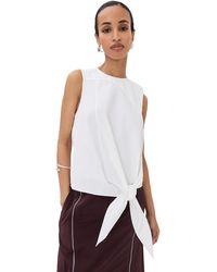 Tibi - Bio Twill Easy Tie Top - Lyst