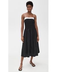 la prairie smock midi dress check vrg grl