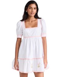 English Factory - Embroidered Short Sleeve Dress - Lyst