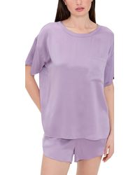 Lunya - Washable Silk Tee Short Set - Lyst