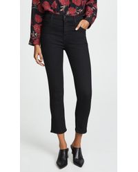 J Brand Ruby High Rise Crop Cigarette Jeans - Black