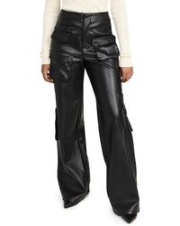 AFRM - Faux Leather Maxwell Wide Leg Pants - Lyst
