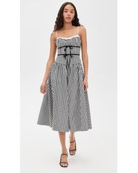 knee length dresses for ladies For Love & Lemons Billie Pointelle Midi Dress  Shop at the Mix