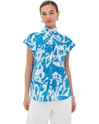 Stella Jean - Short Sleeve Button Up Top - Lyst