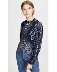 Sea Rosalie Long Sleeve Blouse - Blue