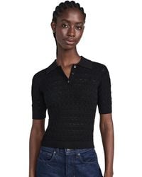 Sea - Rue Fine Gauge Knit Polo Sweater - Lyst