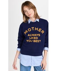 Mother The Drop Square Sweatshirt - Blue