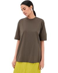 Tibi - Mock Neck T-Shirt - Lyst