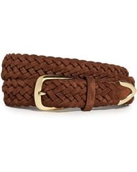 Anderson's - Narrow Suede Woven Belt - Lyst