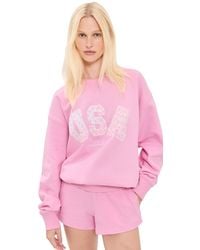 LoveShackFancy - Palo Usa Fleece Pullover - Lyst