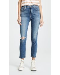 Citizens Of Humanity Denim Rocket Crop High Rise Skinny Jeans Serenity In Blue Lyst