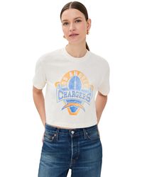 Junk Food - Chargers Mock Neck Crop Tee - Lyst
