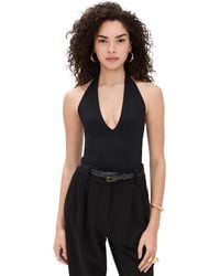 GOOD AMERICAN - Scuba Halter V Neck Thong Bodysuit - Lyst