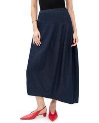 Tibi - Lightweight Denim Asymmetrical Balloon Skirt - Lyst