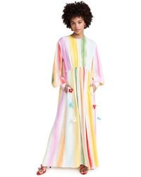 Mira Mikati - Printed Dress With Crochet Flower Cord - Lyst