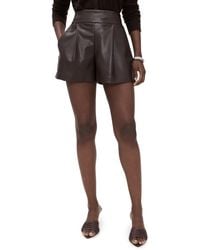 Susana Monaco - Faux Leather Pleated Shorts - Lyst