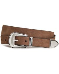 Anderson's - Western Nubuck Leather Belt - Lyst