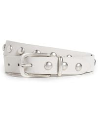 Anderson's - Slim Studded Suede Belt - Lyst