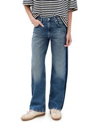 Citizens of Humanity - Lindz Low Rise Easy Straight Jeans With Tuxedo Stripe - Lyst